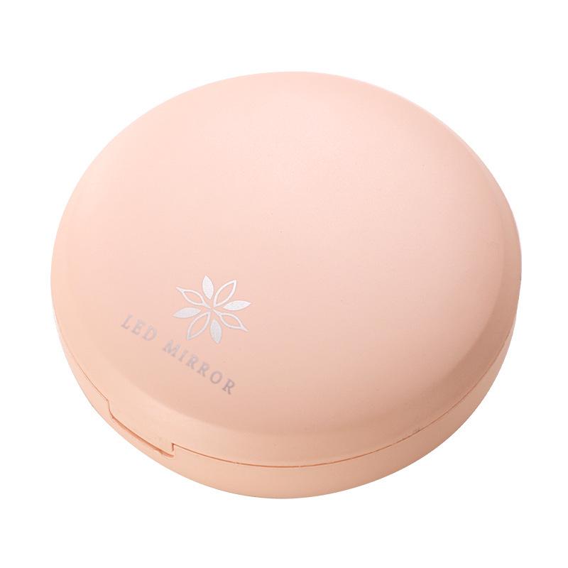 Portable USB-Charging LED Makeup Mirror: Double-Sided Folding Hand Warmer with Light & Magnification