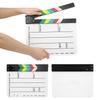 30x25CM Acrylic Movie Clapperboard Professional Director Action Clap Film Photography Tool(Colorful Stripe White