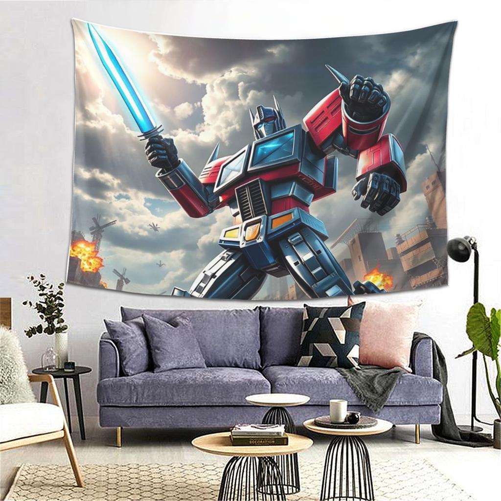 Optimus Prime Tapestry Wall Hanging Aesthetic Home Decor Tapestries for Living Room Bedroom