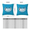 Shark Face Mask Square Pillowcase Cushion Cover Pillow Case Throw Pillow Cover for Home Sofa Living Room