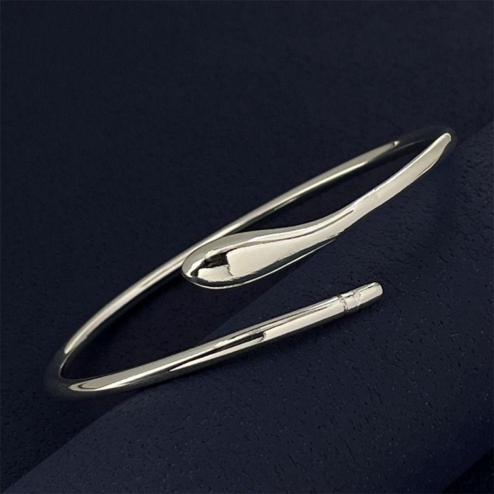 Open Adjustable Snake Bracelet Silver Color Charm Bracelet Fashion Open Bangle  Fashion Accessories