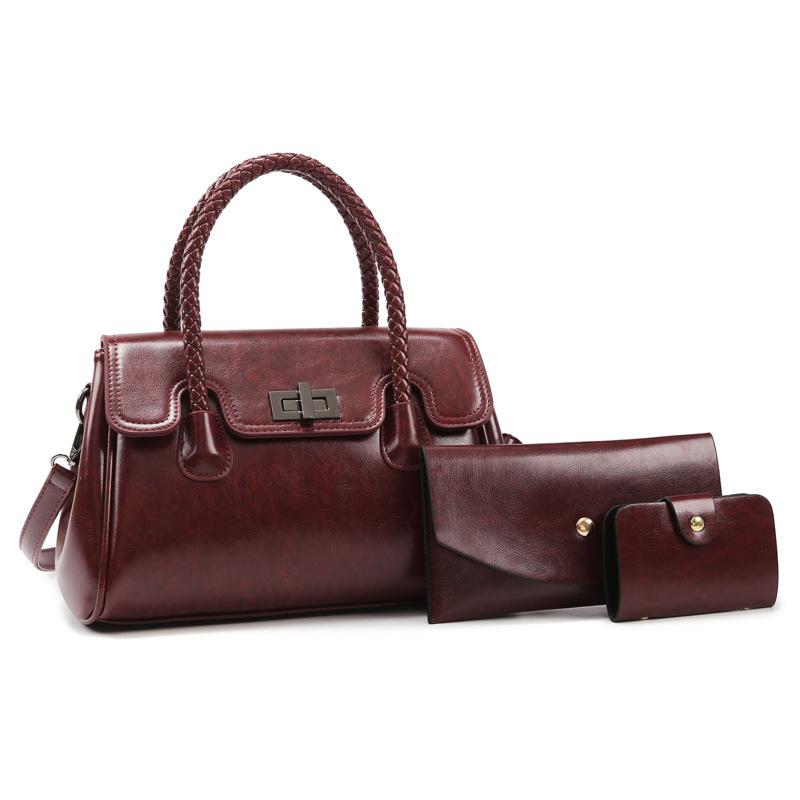 Multi-piece Set Diagonal Span Portable Mother Bag Women's New Crocodile Pattern Fashion Tote Bag Medium Single Shoulder Child and Mother Bag