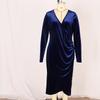 Elegante Vestito da Donna Taglie Forti con Maniche Lunghe che Segue le Curve - Moda Europea e Americana 2025.