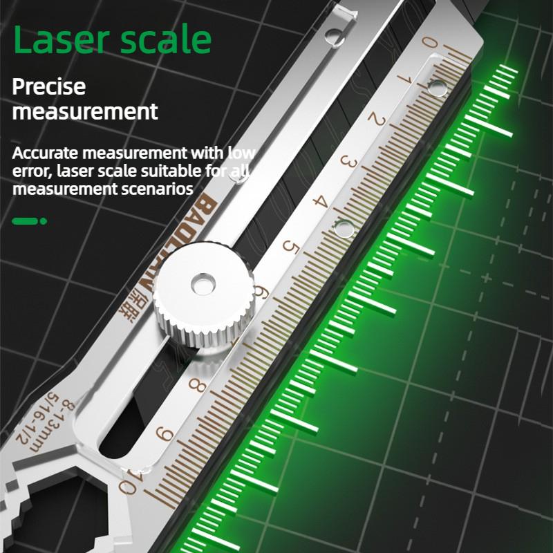 Knife 8 in 1 Design with Sharp Blade Stable Grip and Ruler for Cutting and Measuring Ideal for DIY and Construction Tasks