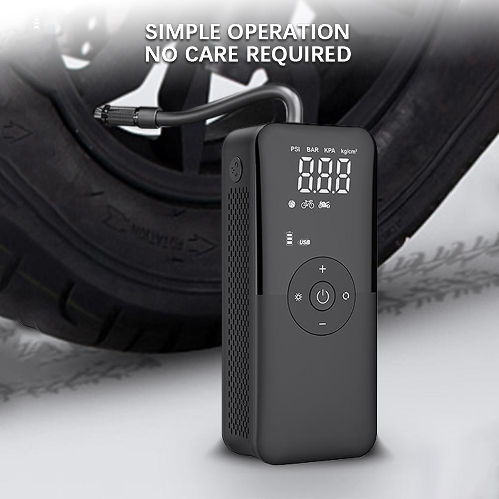 Cordless Car Tyre Inflator Portable Compressor For Motocycle Bicycle Balls Rechargeable Air Pump Digital Tire Inflator