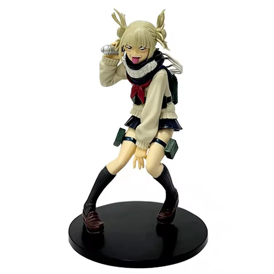 17cm Anime My Hero Academia Anime Figur Toga Himiko Niedliche Uniform Actionfiguren PVC Modell Spielzeug Sammlung für Erwachsene Statue Geschenk für Fans