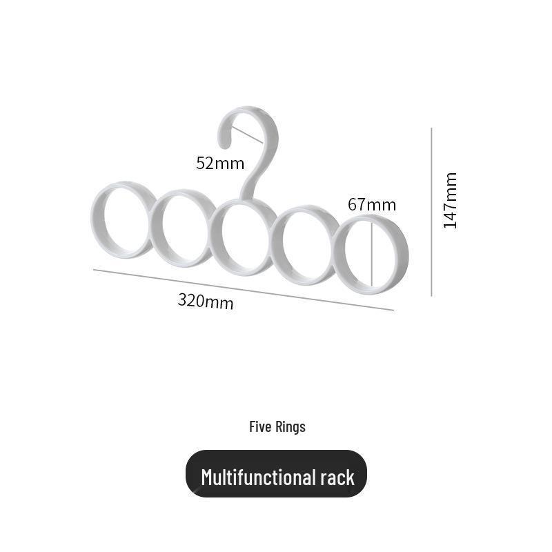 360° Rotating Wardrobe Hooks for Ties, Bags, and Belts