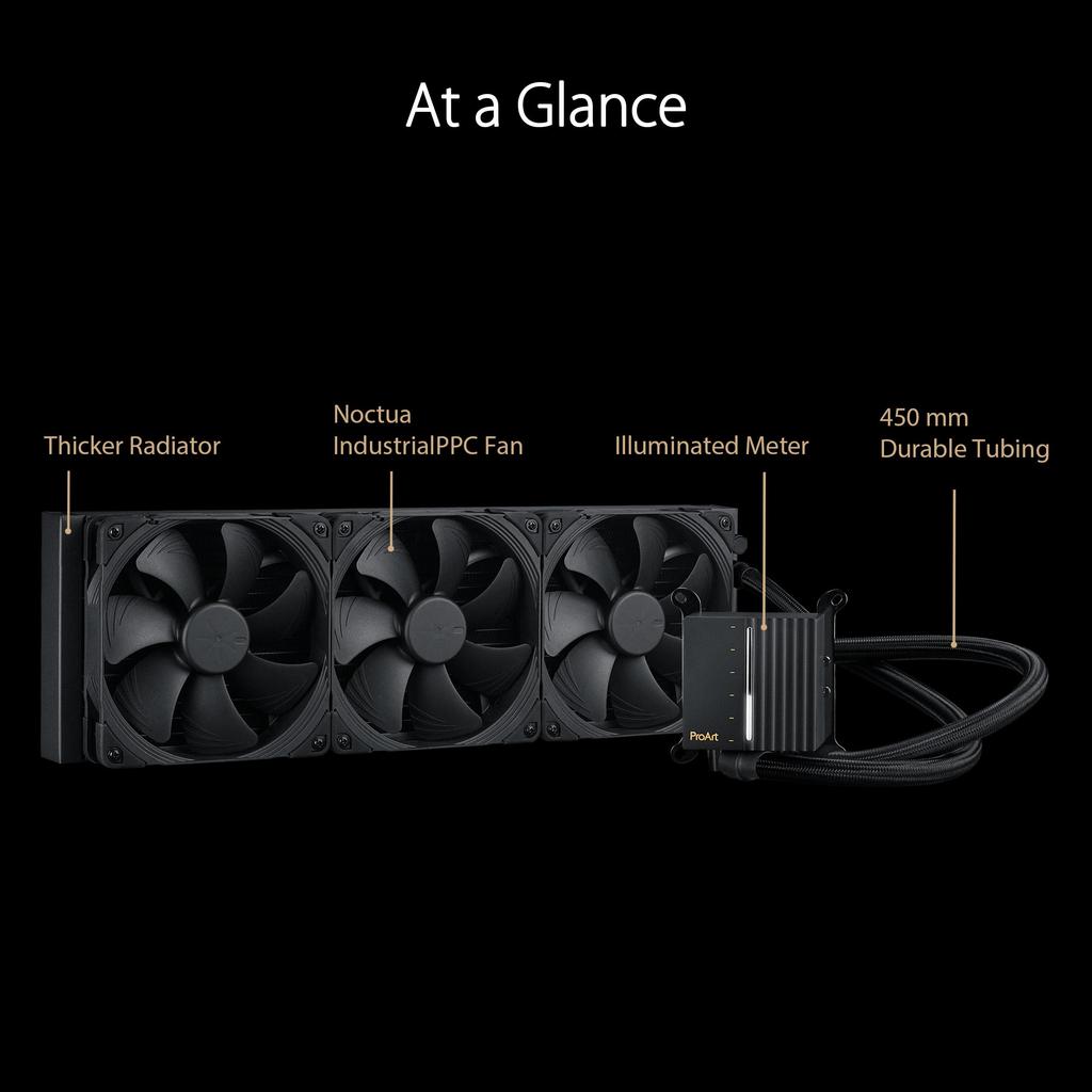 ASUS ProArt LC 420 420mm AIO CPU Officially Licensed In Japan All-in-One Water-Cooled Cooler, Black,