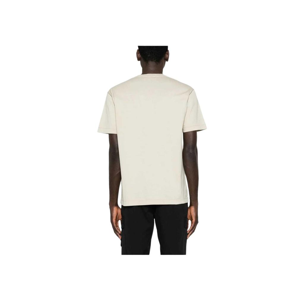 STONE ISLAND FW24 Logo Crew Neck Loose Fit Short Sleeve T-Shirt Men Tops White 811524113-V0097