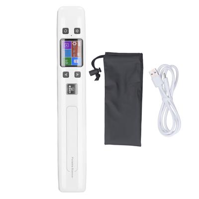 Portable Photo Scanner HD Color Screen Document Scanning Device for Home School Office Built In Battery White