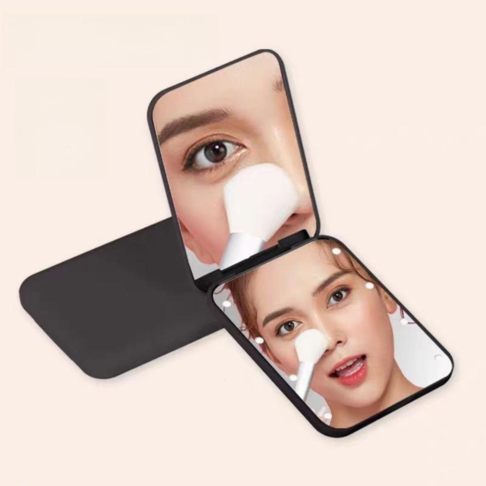 Square Vanity Mirror 2-Sided Cosmetics Mirror Fashion Compact Pocket Mirror  Makeup Tool