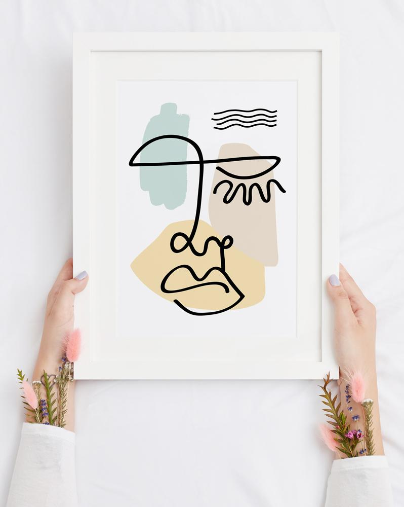 Poster Face Portrait Matisse Pastels