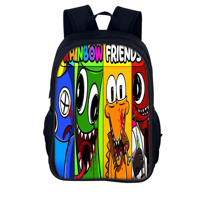 Rainbow Friends Kids Backpack With Polyester Material And Spacious Design For School And Daily Use
