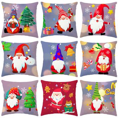Limited Christmas Cartoon Cute Santa Claus Pillow Cover Cross-Border Christmas Tree Cushion