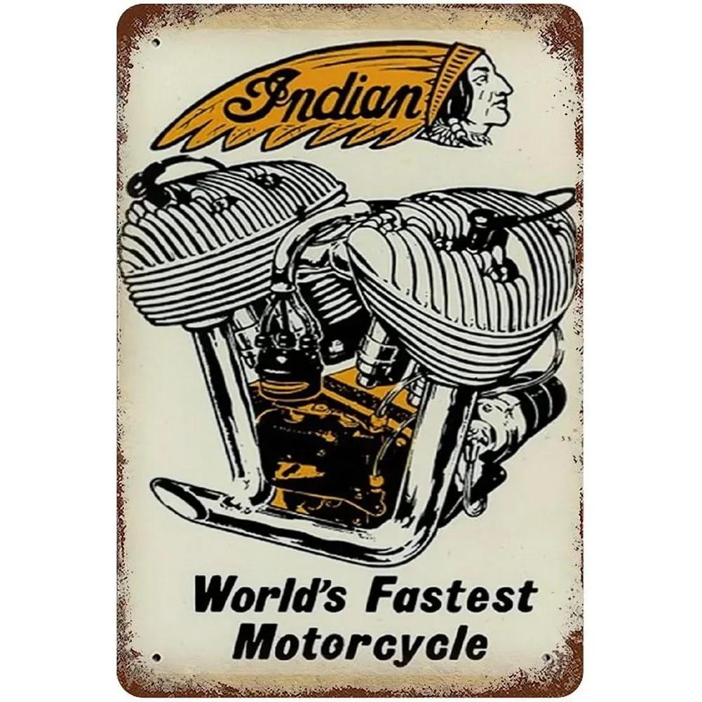 Norton Triumph Motorcycle Metal Tin Signs Vintage Wall Posters Retro Iron Painting Metal Plaque Sheet for Bar Cafe Garage Home