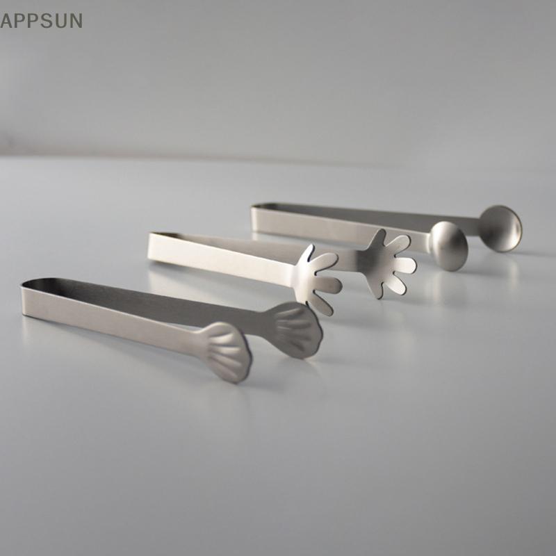 Stainless Steel Ice Cube Clips Sugar Tongs Foods BBQ Clips Ice Clamp Tool Bar Kitchen Serving Tong Kitchen Accessories