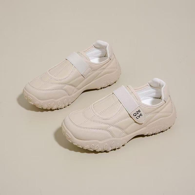 Versatile Casual Sports Shoes New Autumn Breathable Campus Style Velcro Flat Bottom Student Girl