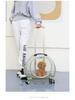 Von Fluggesellschaften zugelassener transparenter Haustier-Rucksack-Trolley für Katzen und Hunde