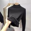 One Piece Velvet Semi High Neck Base Sweater for Women In Autumn and Winter, Paired with A Sweater and Velvet Warm Base Knit Sweater