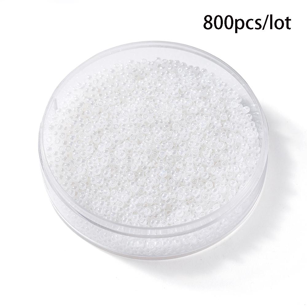 500/800Pcs/Lot 2/3mm Candy Color Glass Seed Beads Cute Bulk Small Bead Bracelet Handicraft for DIY Jewelry Making Accessories