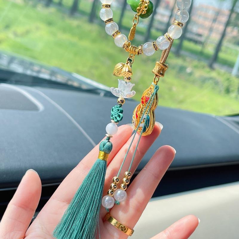 Chinese Style Gourd Tassel Car Rearview Mirror Hanging Pendant Decoration