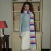 Original Wool Blended Colorful Striped Tassel Scarf for Girls in with Cute Woolen Scarf New Style