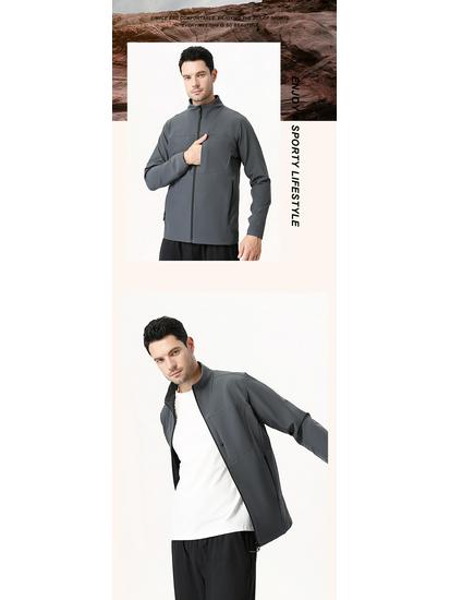 Bird's Men's Waterproof Softshell Windbreaker Jacket with Stand-Up Collar