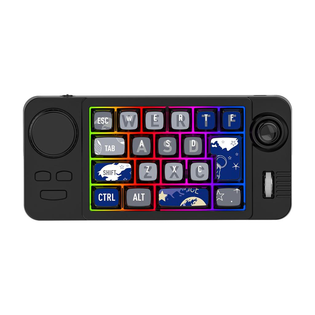 Hot Swap Bluetooth/2.4G/Kabelgebundene Mechanische Gaming-Tastatur mit Roller-Joystick für Win/Mac Programmierbare Hintergrundbeleuchtete Gaming-Tastatur
