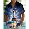 New Hawaii Spring/Summer Fashion Leisure Street Walk Tourist Beach Printed Full Open Short Sleeve Button Shirt