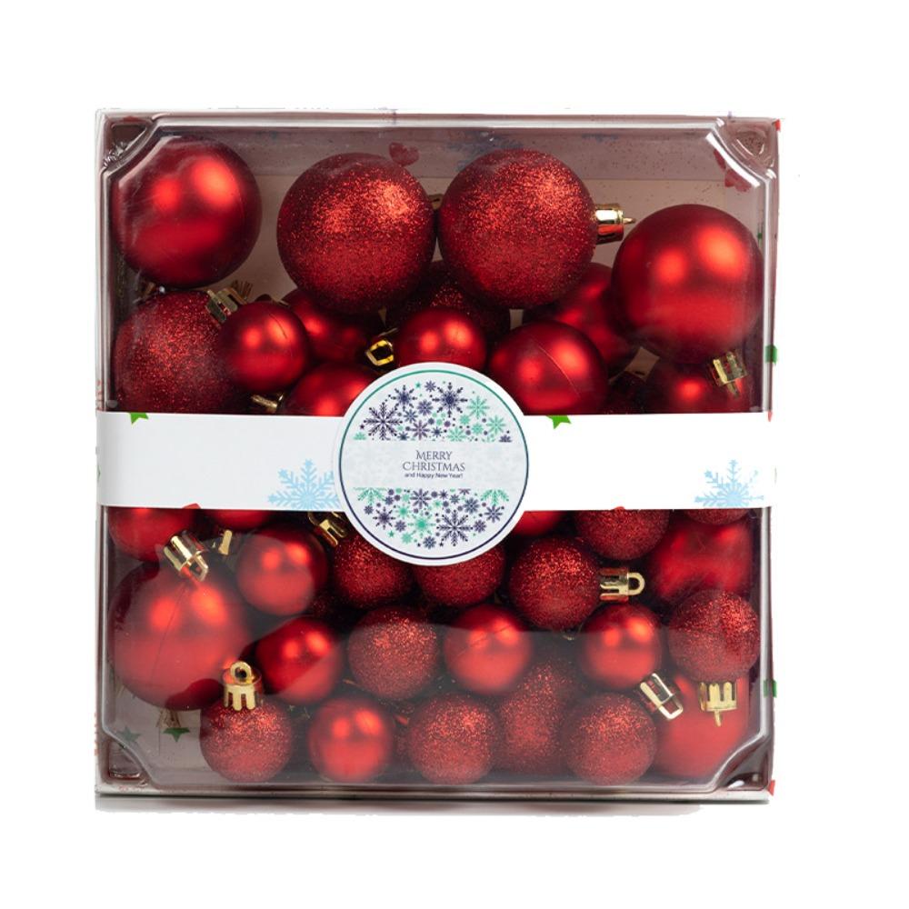44pcs Shatterproof Christmas Tree Decoration Pendant 3/4/5CM Hanging Ornament  New Year