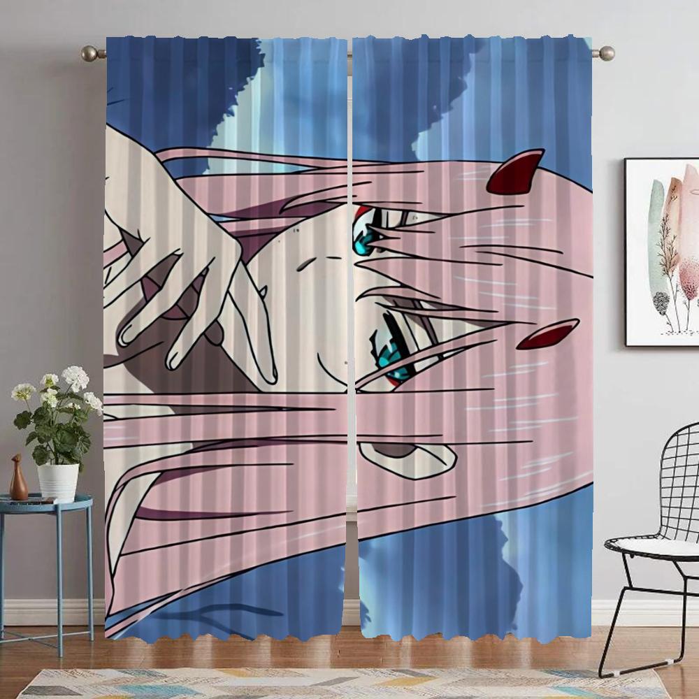 

Zero Curtains for Living Room Curtain for Room 2 Panel Shades Halloween Decoration Home Interior Curtains Partition Kitchen W50xH70cmx2pcs-CL