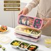 Stainless Steel Bentos Box with Plastic Lid Multi Compartment Design Leak Proof Lunch Container For Work Travel