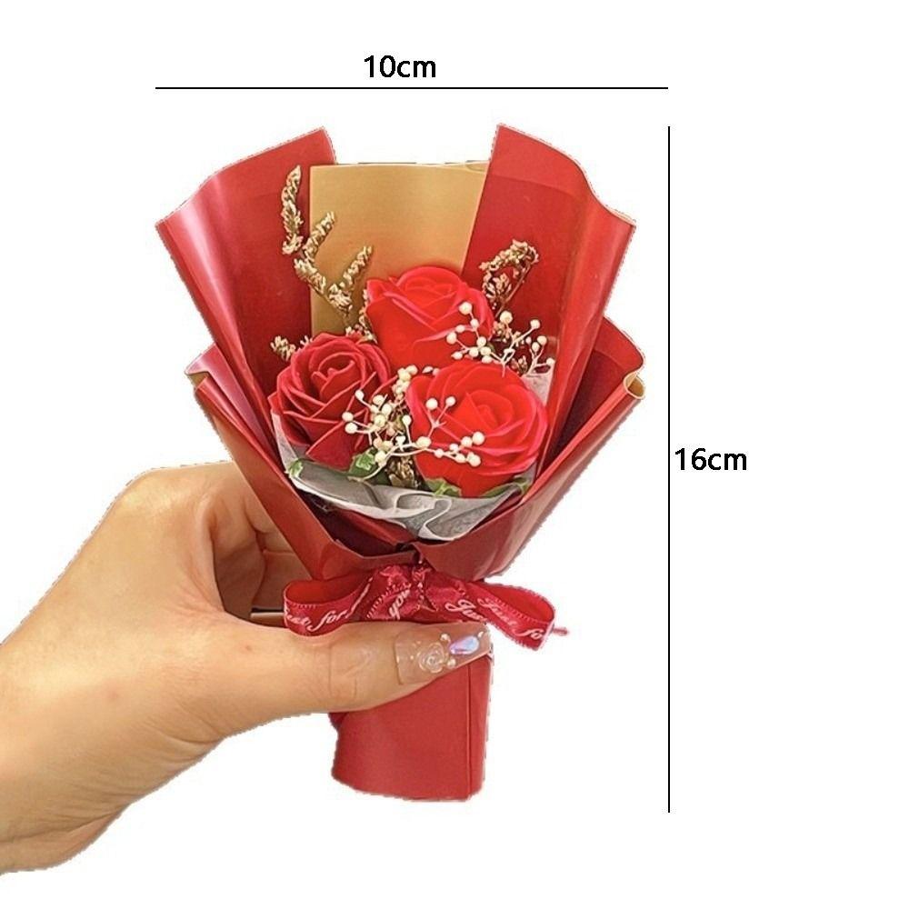Gift Decoration Rose Flower Bouquet Mini False Flowers Bouquet  Teachers' Day