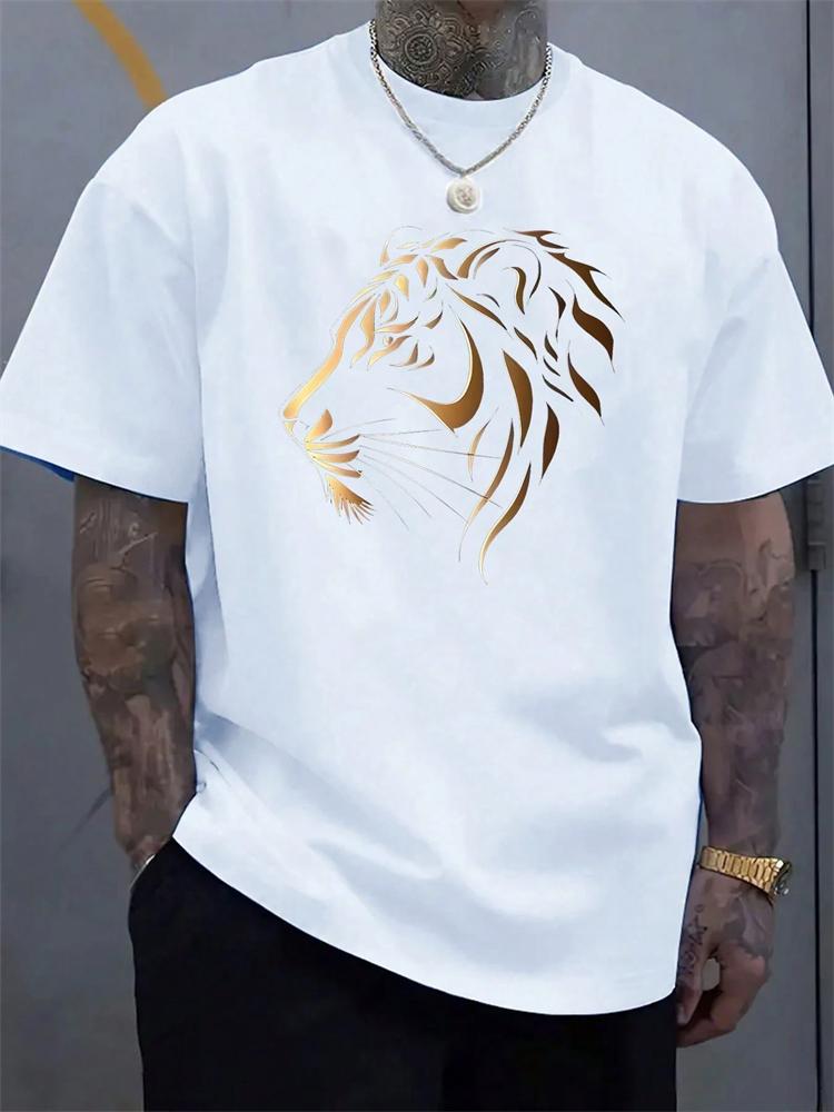 Men's Summer Crew-Neck Short-Sleeve T-Shirt Cool Black Panther Print Multi-Color Short-Sleeve Sports Fitness Short-Sleeve