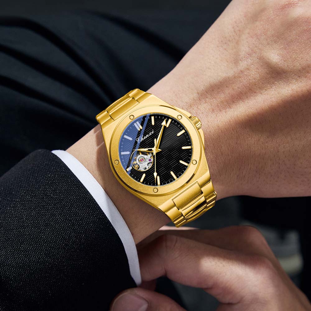 CHENXI New Men's Mechanical Watch Automatic Mechanical Wristwatch Stylish Luminous Water-Resistant Men's Watch Reloj
