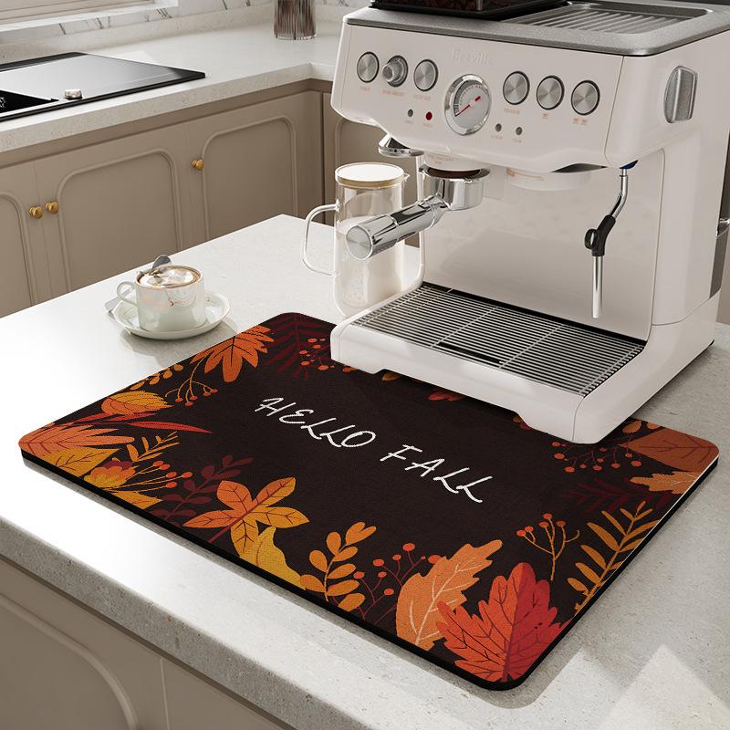 

Коврик для кофемашины, кухонный коврик для слива, барная стойка, мягкий диатомовый коврик с присоской, коврик для сушки посуды, быстросохнущий 30*40CM