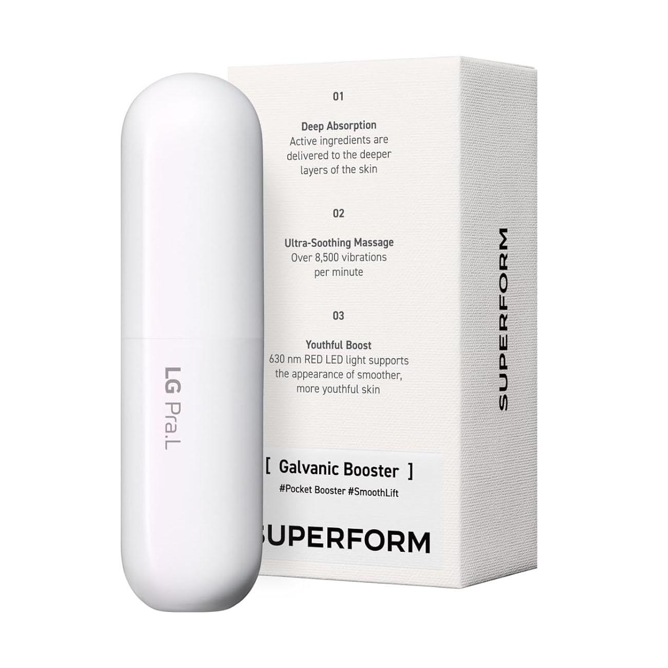 LG Pra.L Super-Foam Galvanic Booster Beauty Device – Mystic White Mystic White