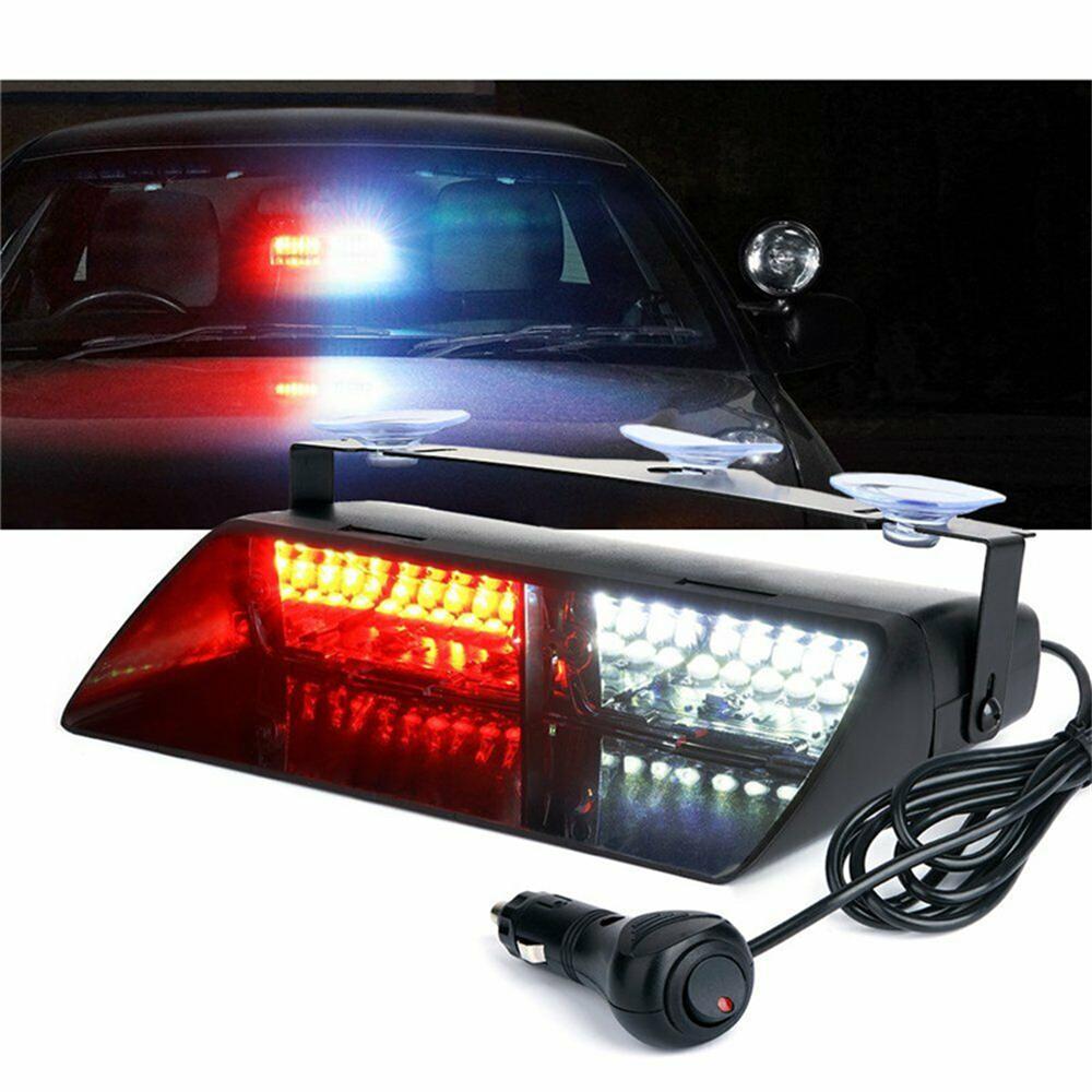 Police LED Lights 16Led Warning Light Car Dash Windshield Emergency Hazard Flash Strobe Light Beacon Lamp