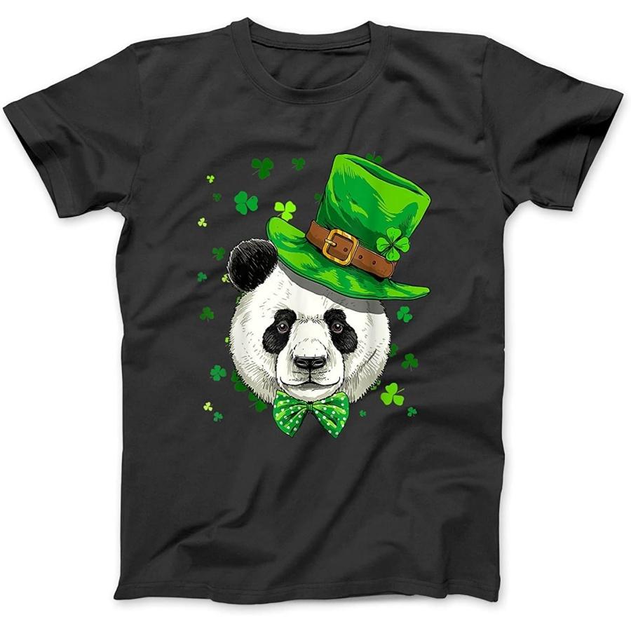 

St Patrick s Day Leprechaun Giant Panda Bear Shamrock Irish T-Shirt JTN Mens Womens Hoodie Sweatshirt Tanktop Black XXXXXL різнокольоровий