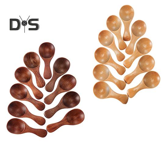 10 ks Ekologická lžička na koření Kompaktní malá lžička na sůl odolná proti pádu