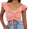 BRAVE SOUL Womens/Ladies Frill Cropped Vest Top