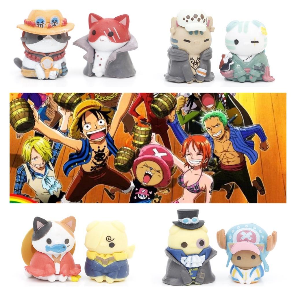 Pvc Collectible Cake Toppers 8 Adorable Cat Mascots Cosplaying Pirates