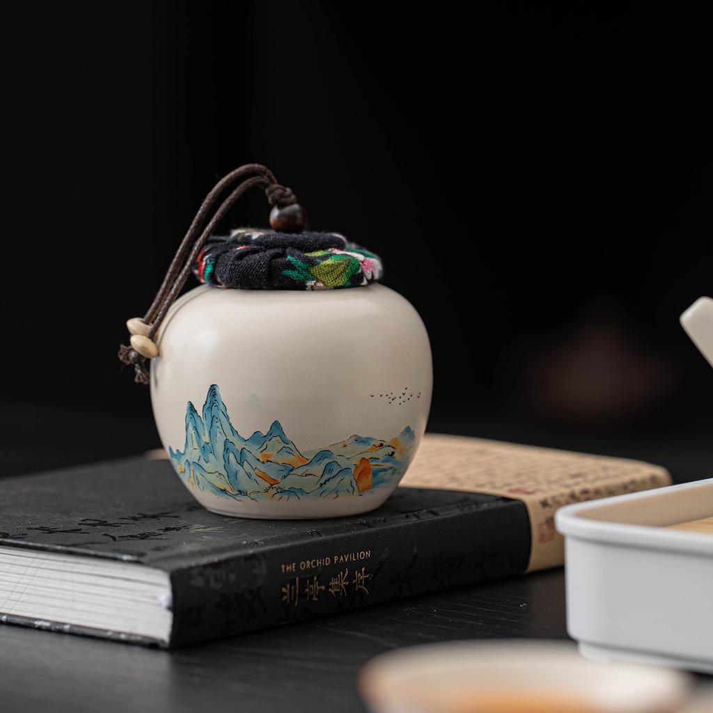 Qianli Jiangshan merchandise travel tea set ceramic Kuaike cup enterprise opening customer souvenir business employee gifts