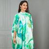 Middle East Fashion Batwing Sleeve Long Dress - Muslim Clothing with European & American Print