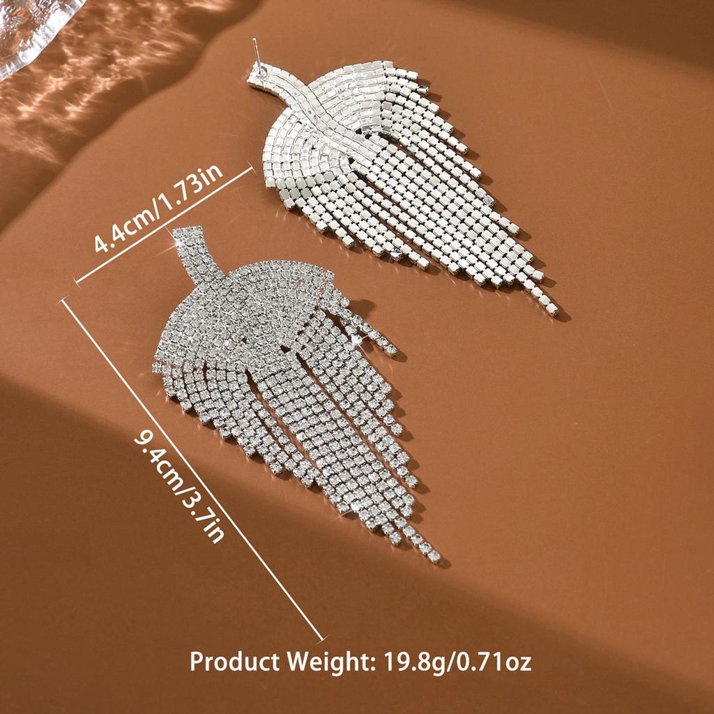 European and American full diamond irregular earrings with exquisite and luxurious design, earrings for street photography, and
