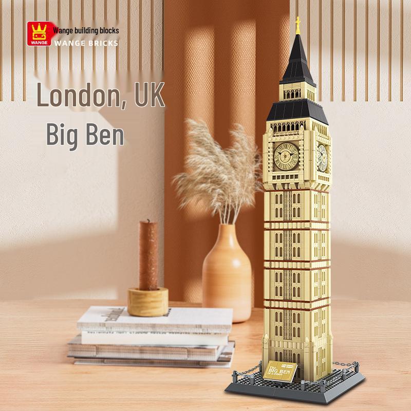 Wange Bricks 5216: Elizabeth Tower (Big Ben) Model – Cross-Compatible Building Toy