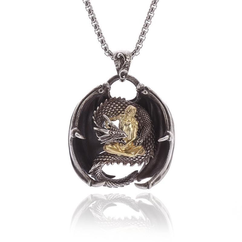 Halloween Necklace, Retro Alloy Jewelry, High-end Color Retention, Personalized Pendant Pendant.