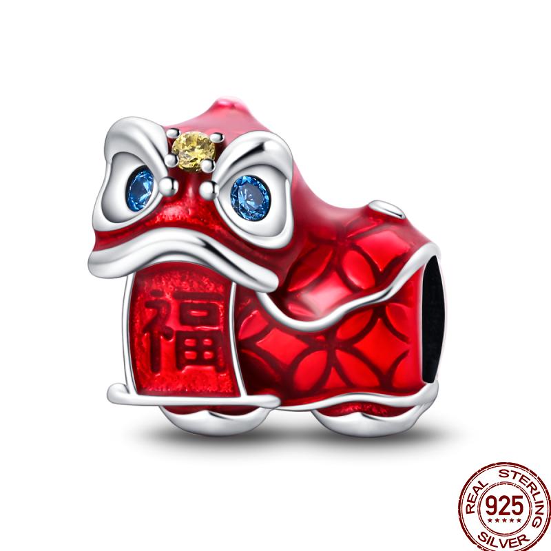 Copper Pet Animal Series Puppy And Kitten Cute Pet Lovely Charm Beads Suitable For 3Mm Original Bracelet Diy