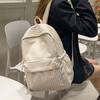 Schoolbag Velvet Backpack for Women 1011 New Korean Version Simple Middle and High School Students Large-capacity Casual Corduroy Schoolbag for Women