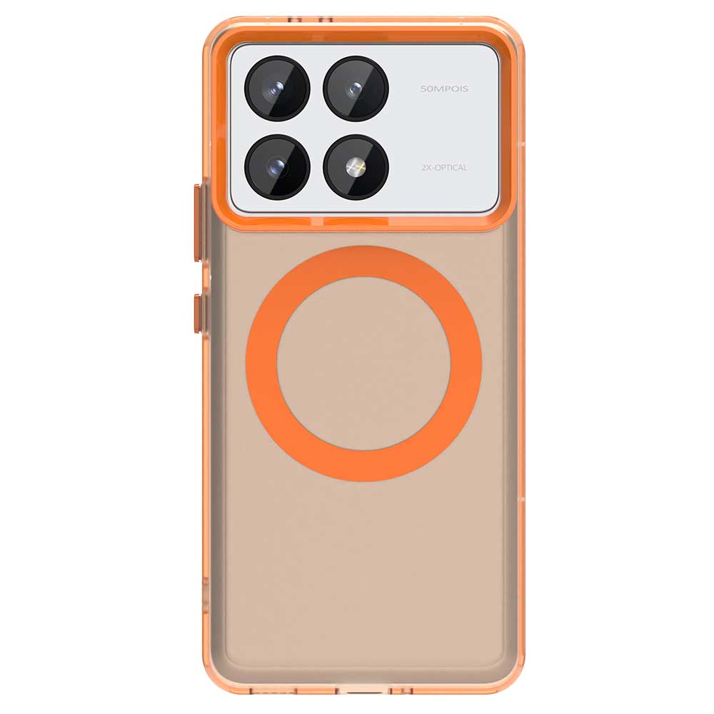 Candy Bumper Case For Poco M6 F6 X6 Pro 5G Xiaomi Poko Little C65 C75 4G Magnetic Wireless Charge for Magsafe Case
